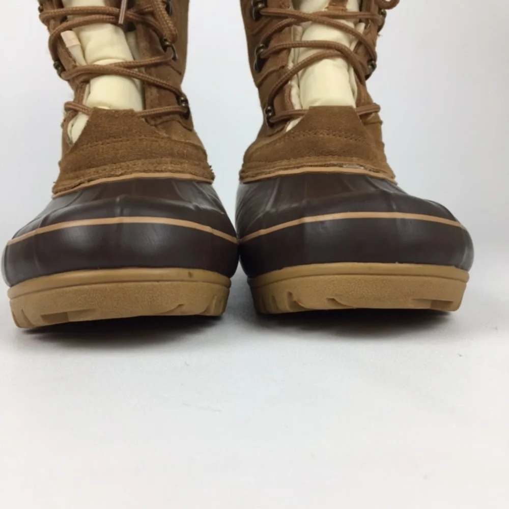 Khombu Nordic 2 Brown Waterproof Lace Up Winter Boots 9